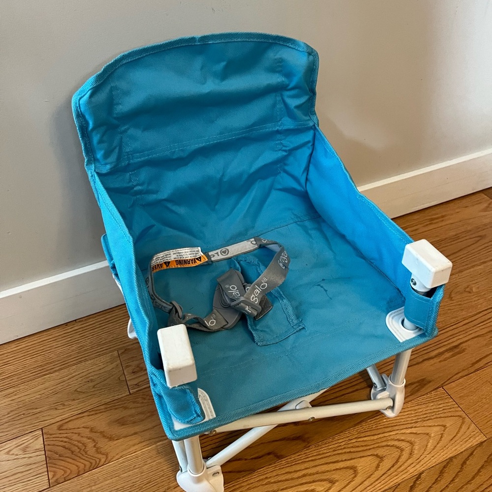 Blue Portable Booster Seat with Tray